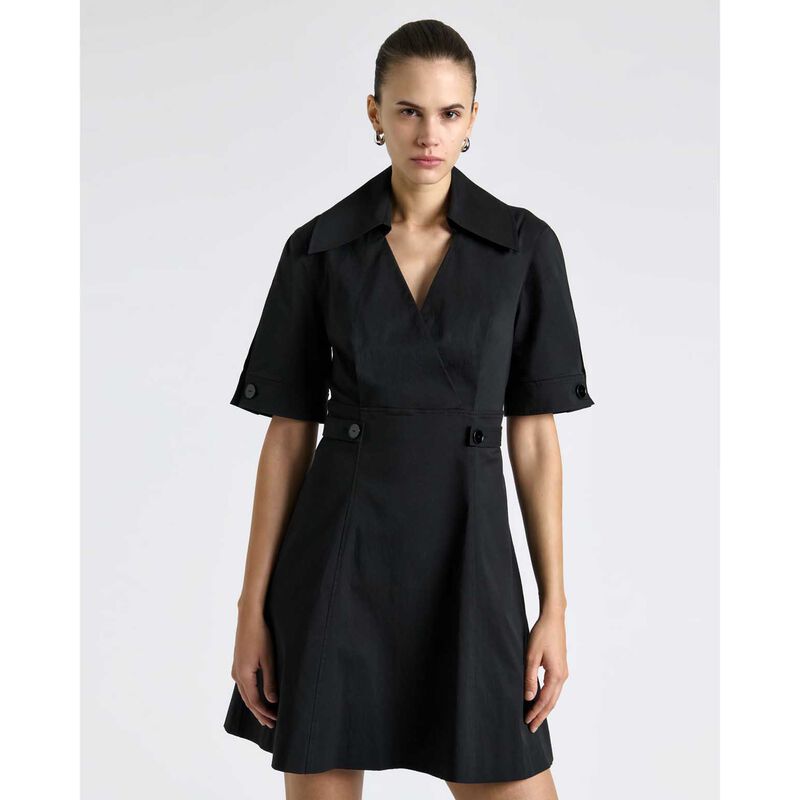 Cue Good Earth Cotton Button Detail Mini Dress image number 3